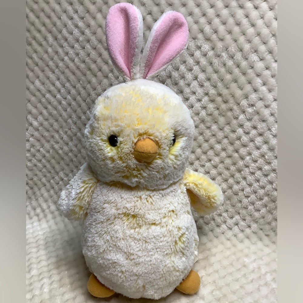 Aurora World Easter Plush Yellow Spring Chick with Bunny Ears Stuffed Animal Toy